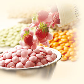 Aardbeien Chocolade druppels 250 Gram