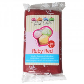 FUNCAKES ROLFONDANT RUBY RED 250 gram