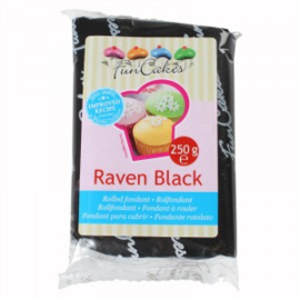 FUNCAKES ROLFONDANT RAVEN BLACK      250 gram