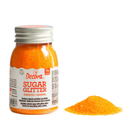 Glitter Suiker Oranje 100 gram