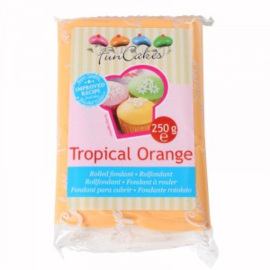 FUNCAKES ROLFONDANT TROPICAL ORANGE 250 gram