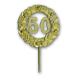 Medaille Prikker “50” Goud