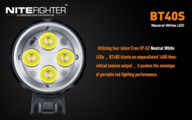 NITEFIGHTER BT40S MTB VERLICHTING VOOR NACHTRITTEN