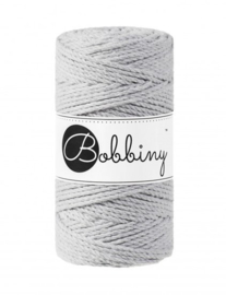 bobbiny macramé triple twist light grey 3 mm