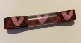 Lint harten 1 meter roze-rood-bruin