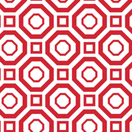 Camelot Fabrics Red Polygon