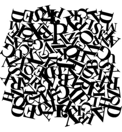 Sjabloon letters 30x30 cm