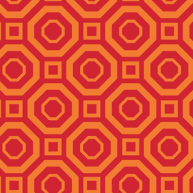Camelot Fabrics Orange Polygon