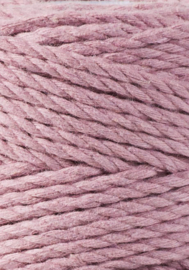bobbiny macramé triple twist dusty pink 3 mm