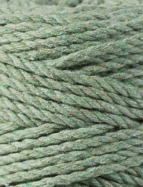 bobbiny macramé triple twist eucalyptus green 3 mm