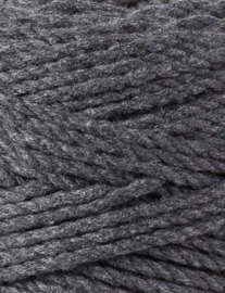 bobbiny macramé triple twist charcoal 3 mm