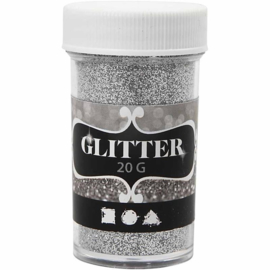 glitter zilver 20gr