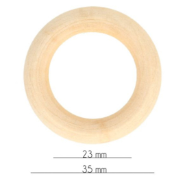 Houten ring naturel 35 mm tot 100 mm