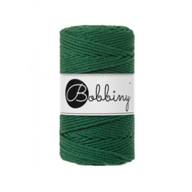 bobbiny macramé triple twist pine green 3 mm