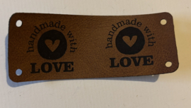 Corinera vouwlabel Handmade with love