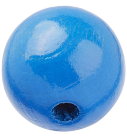 houtkraal voor speenketting 10 mm blauw (10 st)