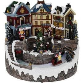 Kerstdorp met verlichting en beweging A  KH4810