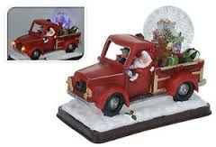 Waterbal kerstman in Pickup Truck B/O