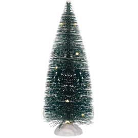 Kerstboom - Kerstdecoratie - H22cm - met 10 x Led lampjes ww - B/O  KH3760