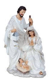 Jozef en Maria bij kribbe met kindje Jezus - H=33,8cm  KG0940