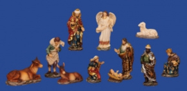 Kerstgroep 11 figuren  H=14,5cm  KG2290