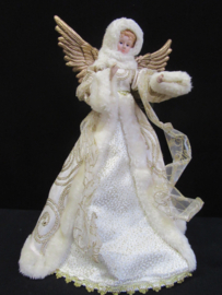 Engel van porselein - 40x10x30cm - Goud / Zilver  KV7160