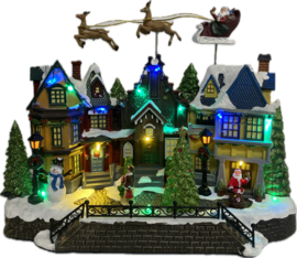 Huis - Ledverlichting - Vliegende Slee - L40cm  KH6000
