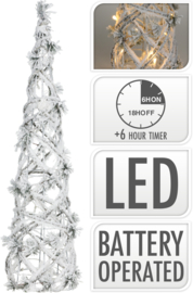 Piramide 20 LEDlampjes - H=80cm - Timer  KI4100
