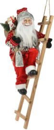 Kerstman op een ladder - 65cm - in Scandinavische stijl  KD7300