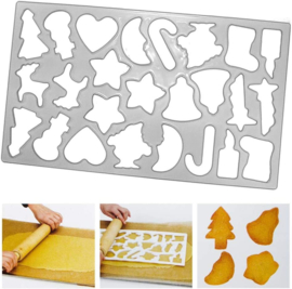 Uitsteekvormpjes - Bakvorm - Kerstkoekjes - 25 vormpjes  CC1810
