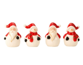 Grappige kerstbeeldjes - set van 4 stuks - KE5007