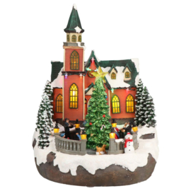 Grote Kerk - Concert - draaiende Kerstboom - Ledverlichting - Muziek  KH5076