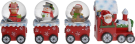 Kersttrein met waterbal - 45mm - set van 4 stuks  KF3000