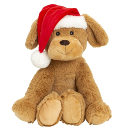 Pluche Hond met kerstmuts - H=35cm - KL6000