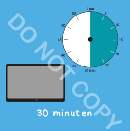 Tablet/I-Pad tijden 30 min (BT) - T