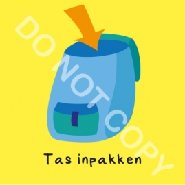 Tas inpakken, blauw (O)