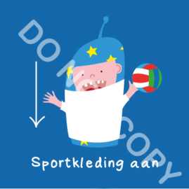 Sportkleding aan Mighty (A)