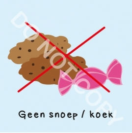 Geen snoep/koek (M)