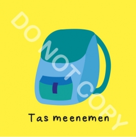 Tas meenemen, blauw (O)