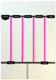 Planbord verticaal PINK