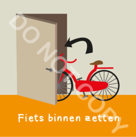 Fiets binnen zetten (K)