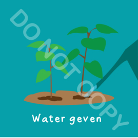 Water geven plant buiten (act.)