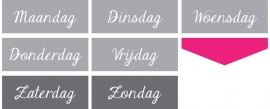 Dagen v/d week - sierletter