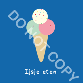 Ijsje eten (A)