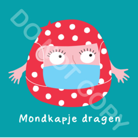 Mondkapje dragen Mia (act.)