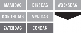 Set Dgn v/d week + Mnden v/h jaar - letters NR3