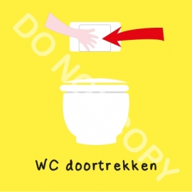 WC doortrekken (O)