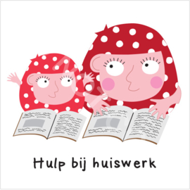 Hulp bij huiswerk, Mia en mama (S)