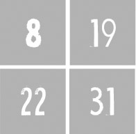 Cijfers 1 t/m 31 - Dagen v/d maand NR3