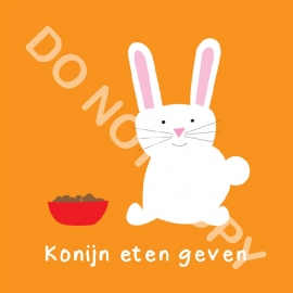 Konijn eten geven (K)